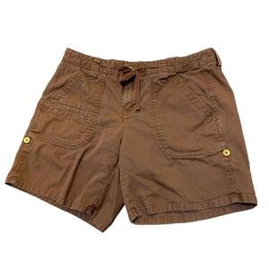 TOMMY HILFIGER Shorts Women’s 10 Brown Short Tie Waist Pockets.